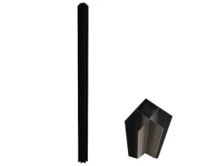 Hoekraam Werkplaats Van Gepoedercoat Aluminium - L180 X B60 X H130 Cm - Zwart - Bayview