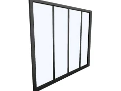 Hoekraam Werkplaats Van Gepoedercoat Aluminium - L120 X B60 X H130 Cm - Zwart - Bayview