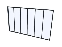 Hoekraam Werkplaats Van Gepoedercoat Aluminium - L180 X B60 X H130 Cm - Zwart - Bayview