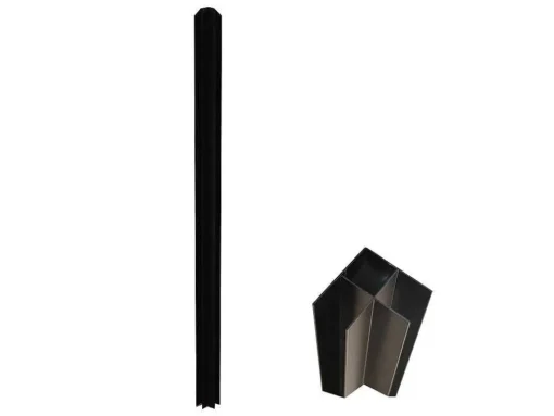 Hoekraam Werkplaats Van Gepoedercoat Aluminium - L120 X B60 X H130 Cm - Zwart - Bayview