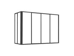 Hoekraam Werkplaats Van Gepoedercoat Aluminium - L120 X B60 X H130 Cm - Zwart - Bayview