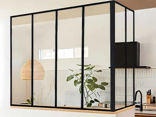 Hoekraam Werkplaats Van Gepoedercoat Aluminium - L120 X B60 X H130 Cm - Zwart - Bayview