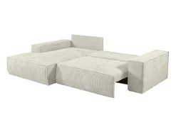 Hoekslaapbank Amelia Van Pascal Morabito - Ribfluweel - Beige - Hoek Links