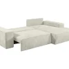 Hoekslaapbank Amelia Van Pascal Morabito - Ribfluweel - Beige - Hoek Rechts