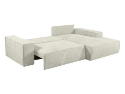 Hoekslaapbank Amelia Van Pascal Morabito - Ribfluweel - Beige - Hoek Rechts