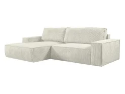 Hoekslaapbank Amelia Van Pascal Morabito - Ribfluweel - Beige - Hoek Links