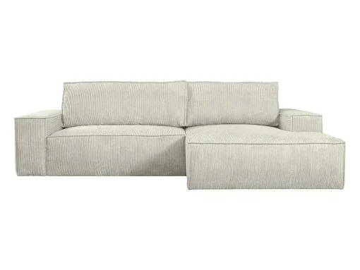 Hoekslaapbank Amelia Van Pascal Morabito - Ribfluweel - Beige - Hoek Rechts