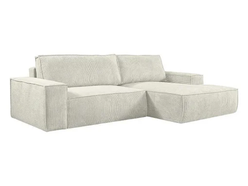 Hoekslaapbank Amelia Van Pascal Morabito - Ribfluweel - Beige - Hoek Rechts