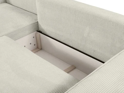 Hoekslaapbank Amelia Van Pascal Morabito - Ribfluweel - Beige - Hoek Links