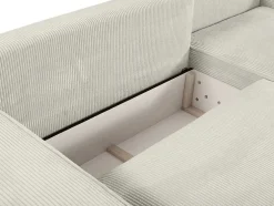 Hoekslaapbank Amelia Van Pascal Morabito - Ribfluweel - Beige - Hoek Rechts