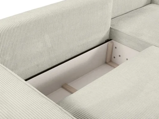 Hoekslaapbank Amelia Van Pascal Morabito - Ribfluweel - Beige - Hoek Rechts