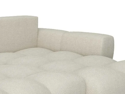 Hoekslaapbank Met Omkeerbare Hoek Van Beige Bouclestof Issoro