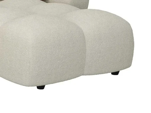 Hoekslaapbank Met Omkeerbare Hoek Van Beige Bouclestof Issoro