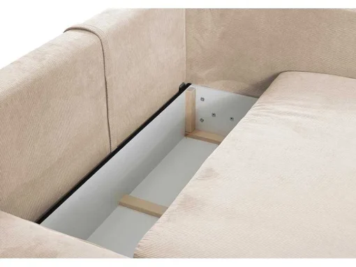 Hoekslaapbank Teodora Van Pascal Morabito - Ribfluweel - Beige - Hoek Links