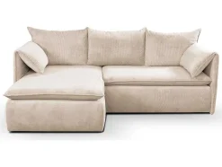 Hoekslaapbank Teodora Van Pascal Morabito - Ribfluweel - Beige - Hoek Links