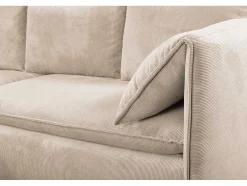 Hoekslaapbank Teodora Van Pascal Morabito - Ribfluweel - Beige - Hoek Links