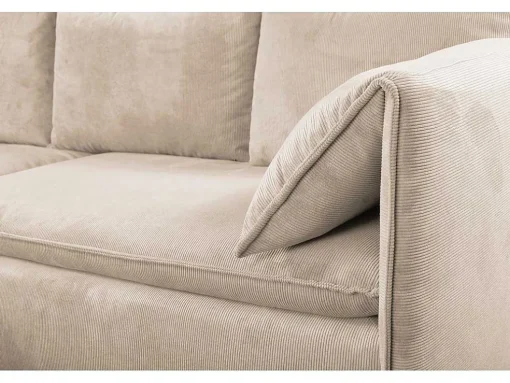 Hoekslaapbank Teodora Van Pascal Morabito - Ribfluweel - Beige - Hoek Links