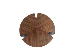 Hoektafel In Notenhout En Zwart Staal 2117 Angel Cerda