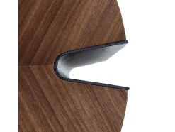 Hoektafel In Notenhout En Zwart Staal 2117 Angel Cerda