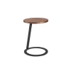 Hoektafel In Walnoothout En Zwart Staal 2115 Angel Cerda