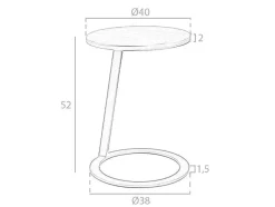 Hoektafel In Walnoothout En Zwart Staal 2115 Angel Cerda