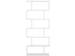 Hoge Stellingkast Tomini - 6 Vakken - Kleur: Wit