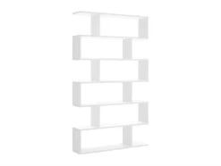 Hoge Stellingkast Tomini - 6 Vakken - Kleur: Wit