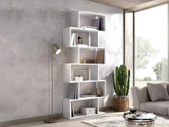 Hoge Stellingkast Tomini - 6 Vakken - Kleur: Wit