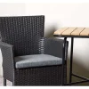 Holmbeck Tuinmeubelset Tafel, 2 Stoelen Naturel,Zwart.