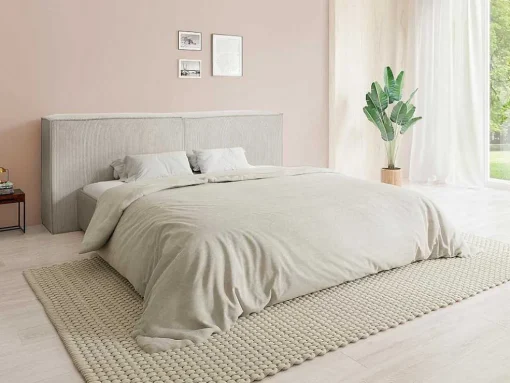 Hoofdbord 220 Cm - Ribfluweel - Beige - Timano Van Pascal Morabito - Van Pascal Morabito