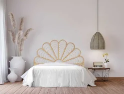 Hoofdbord 140 Cm - Rotan - Naturel - Flosia