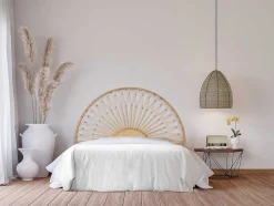 Hoofdbord 140 Cm - Rotan - Natuurlijk - Solia