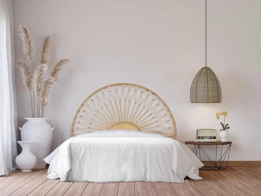 Hoofdbord 140 Cm - Rotan - Natuurlijk - Solia