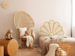 Hoofdbord 110 Cm - Rotan - Naturel - Flosia