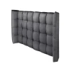 Hoofdbord Bed - Gebogen - 140 Cm - Stof - Grijs - Ludesa