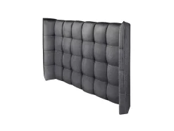 Hoofdbord Bed - Gebogen - 140 Cm - Stof - Grijs - Ludesa