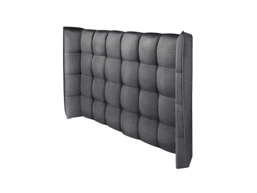 Hoofdbord Bed - Gebogen - 140 Cm - Stof - Grijs - Ludesa
