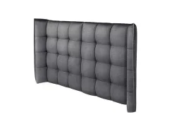 Hoofdbord Bed - Gebogen - 140 Cm - Stof - Grijs - Ludesa