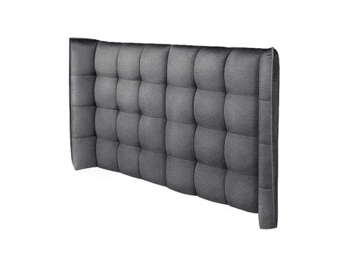 Hoofdbord Bed - Gebogen - 140 Cm - Stof - Grijs - Ludesa
