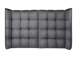 Hoofdbord Bed - Gebogen - 140 Cm - Stof - Grijs - Ludesa