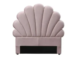 Hoofdbord In Schelpvorm - 120 Cm - Fluweel - Roze - Moana