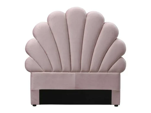 Hoofdbord In Schelpvorm - 120 Cm - Fluweel - Roze - Moana