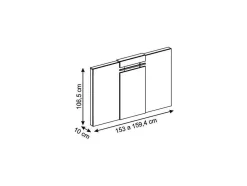 Hoofdeinde Maraba - Uitbreidbaar 140/160Cm - Wit