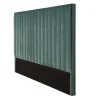 Hoofdeinde Sarah Met Verticale Naden - 160 Cm - Fluweel - Amandelgroen