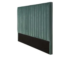 Hoofdeinde Sarah Met Verticale Naden - 160 Cm - Fluweel - Amandelgroen