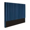 Hoofdeinde Sarah Met Verticale Naden - 140 Cm - Fluweel - Donkerblauw