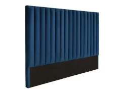 Hoofdeinde Sarah Met Verticale Naden - 160 Cm - Fluweel - Donkerblauw