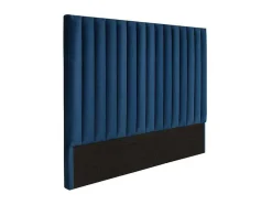 Hoofdeinde Sarah Met Verticale Naden - 140 Cm - Fluweel - Donkerblauw