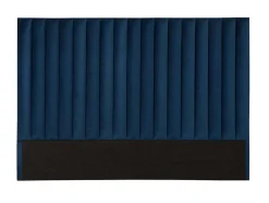 Hoofdeinde Sarah Met Verticale Naden - 160 Cm - Fluweel - Donkerblauw