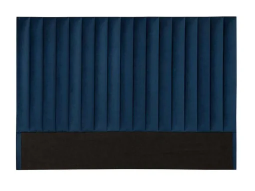 Hoofdeinde Sarah Met Verticale Naden - 160 Cm - Fluweel - Donkerblauw